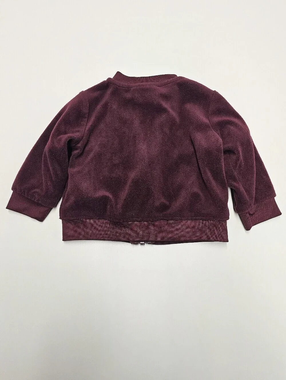 Nike Charming Fleece-Velour Plush Zip Jogger Tracksuit Burgundy/Maroon (6 month)